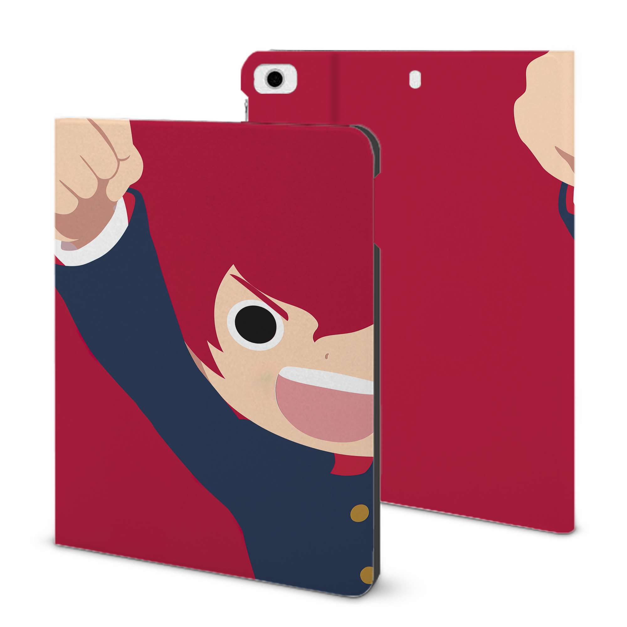 （画像用） 妖怪ウォッチ Yo-kai Watch IPad ケース ブック型 PUレザー TPU 耐衝撃 軽量 薄型 ペン収納なし 全面保護 IPad 各モデル対応